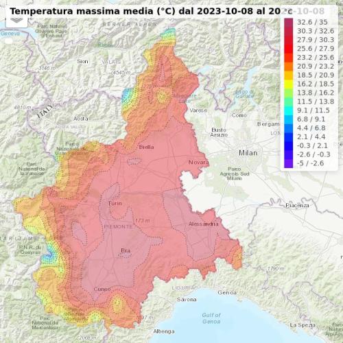 Temperatura massima media 