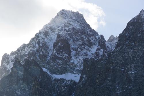 Il ghiacciaio Coolidge Superiore  sulla parete nordest del Monviso (27 ottobre 2022)