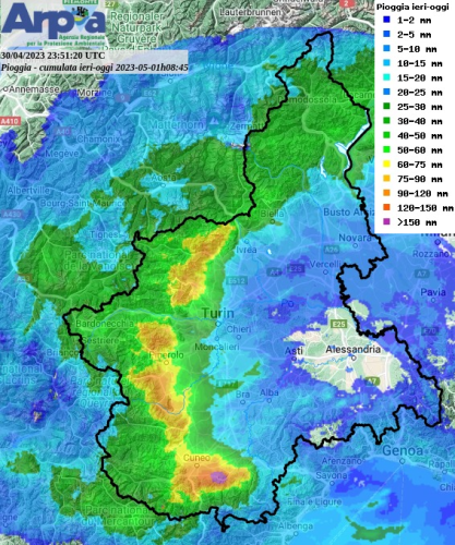 pioggia weekend 1 maggio 2023