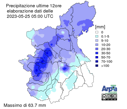 precipitazioni 25 maggio 2023