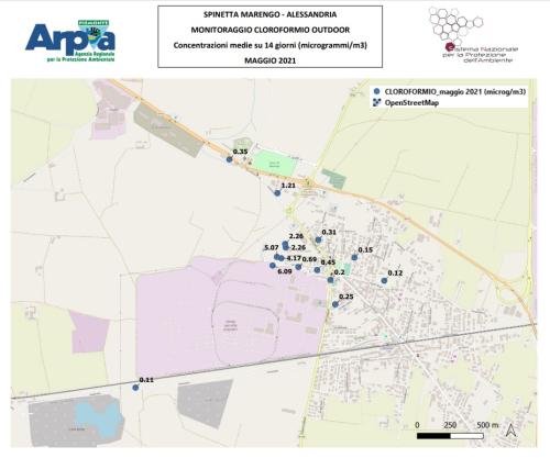 Monitoraggio cloroformio outdoor maggio 2021