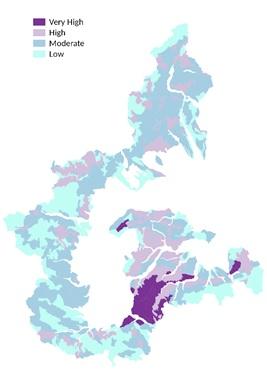 Mappa di suscettibilità per l’innesco di frane superficiali