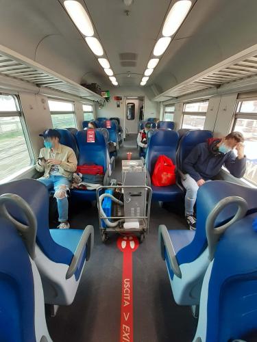 Campionamento in aria sul treno regionale Cuneo-Torino  (26/03/2021) 