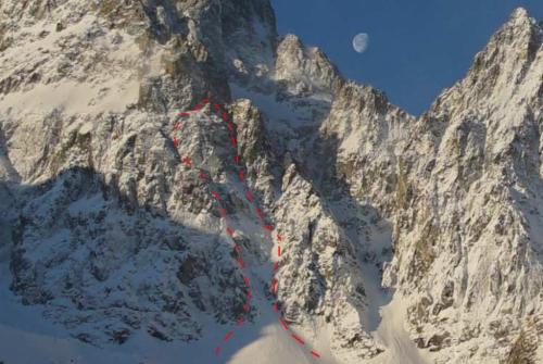 La porzione rocciosa crollata