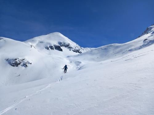 Salita in quota per effettuale il rilievo nivologico