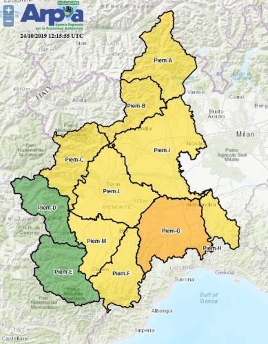 Allerta 24 ottobre 2019