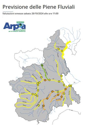 bollettino piene 26 ottobre 2024