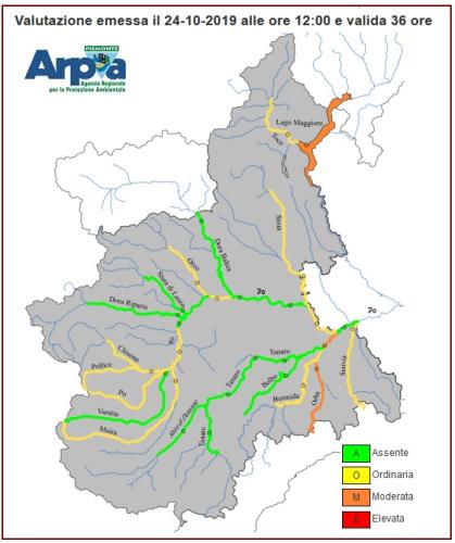 Bollettino piene 24 ottobre 2019