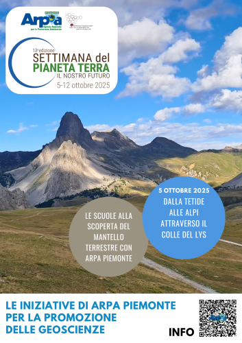 Locandina delle iniziative di Arpa per le geoscienze 2025