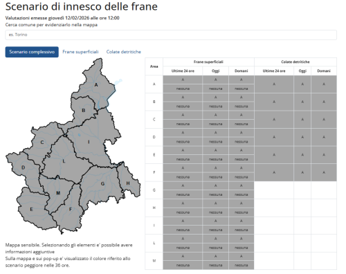  Scenari di innesco delle frane