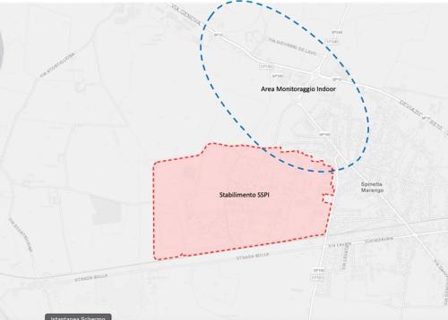 Mappa area monitoraggio indoor
