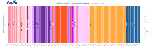 Varianti di SARS-CoV-2 dominanti a Castiglione Torinese fino ad aprile 2026