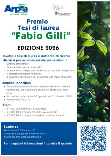 Premio Fabio Gilli 2026 locandina
