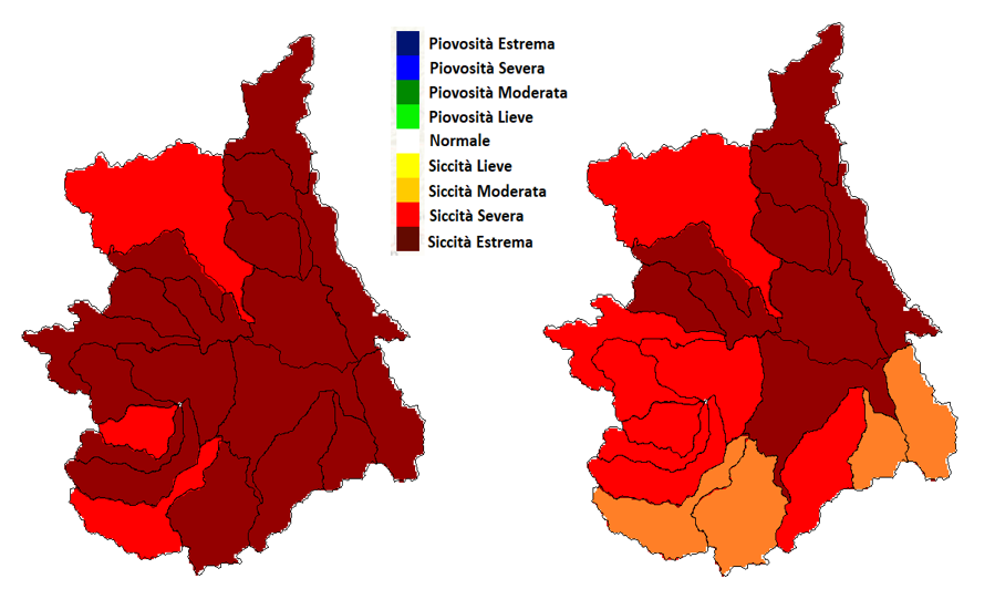 Confronto tra SPI a 6 mesi (inverno e primavera) del 2022 e del 2003