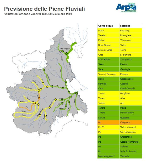 bollettino piene 19 maggio 2023