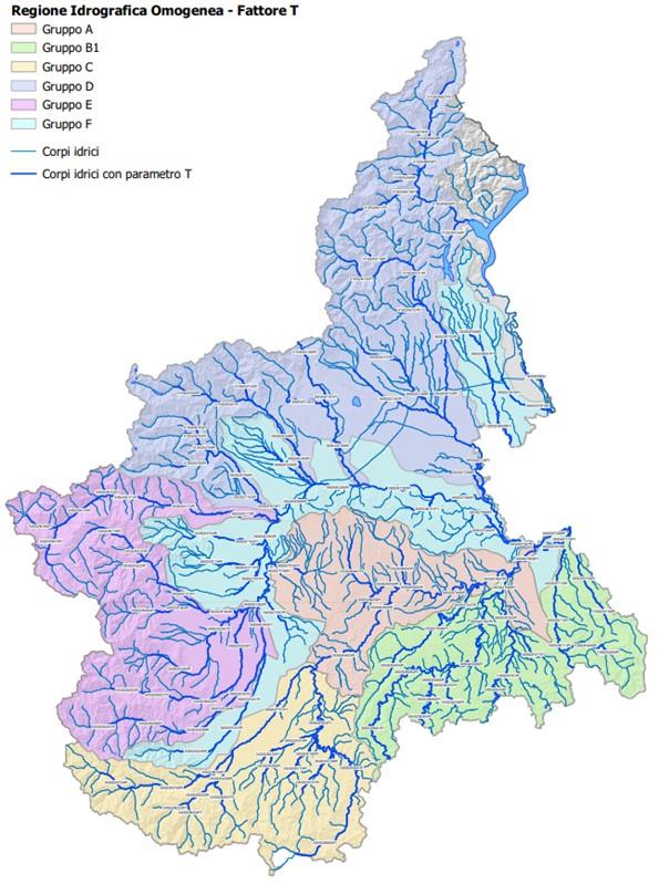 Regioni Idrografiche Omogenee e fattore T