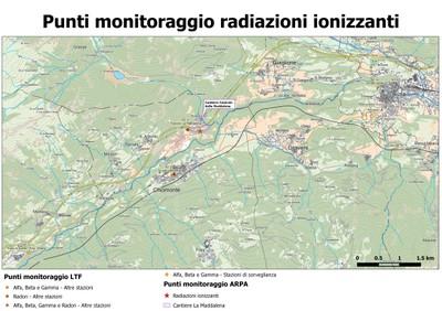 Punti monitoraggio radiazioni ionizzanti