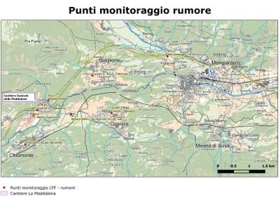 Punti monitoraggio rumore