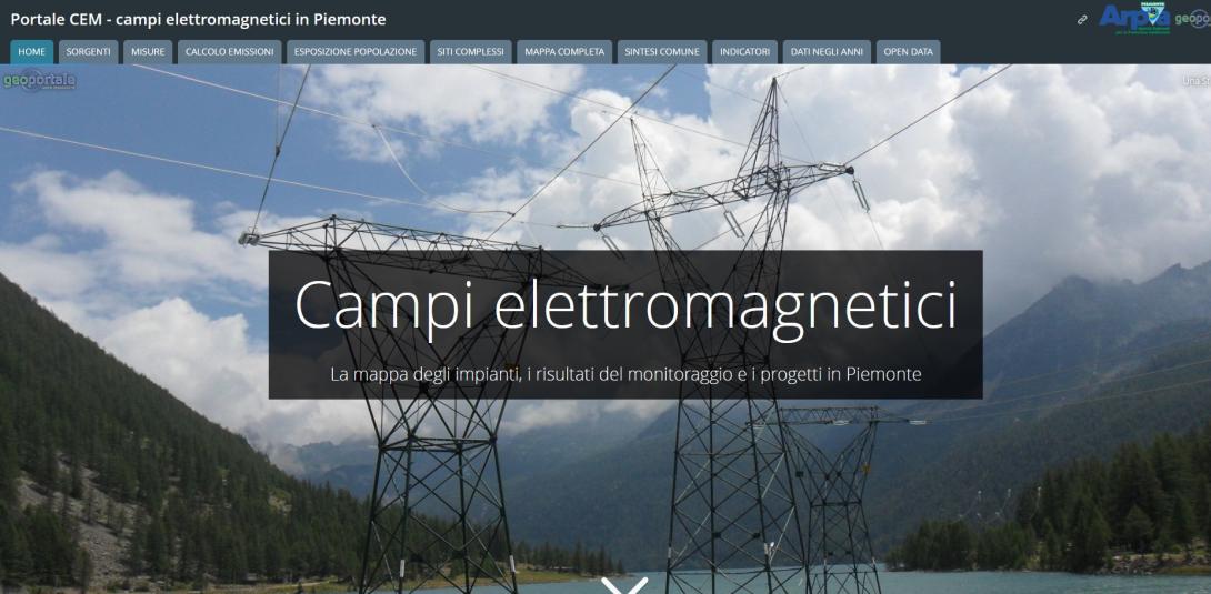campi elettromagnetici geoportale