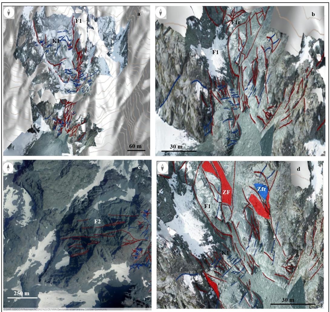 Immagine dei sistemi strutturali individuati dall’interpretazione dell’immagine del drone