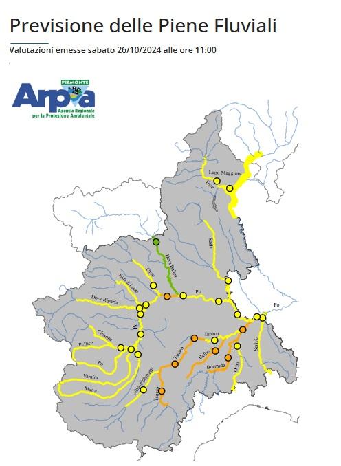 bollettino piene 26 ottobre 2024