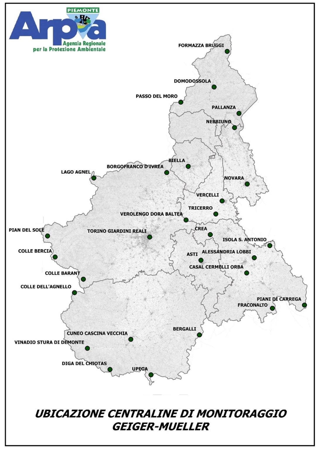 rete Geiger ARPA Piemonte
