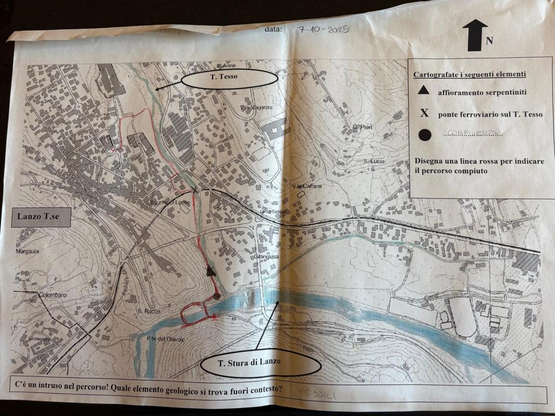 L’elaborato cartografico prodotto da uno dei gruppi della classe terza A