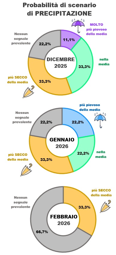 Scenari di precipitazione previsti dai modelli