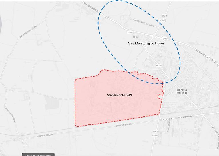 Mappa area monitoraggio indoor