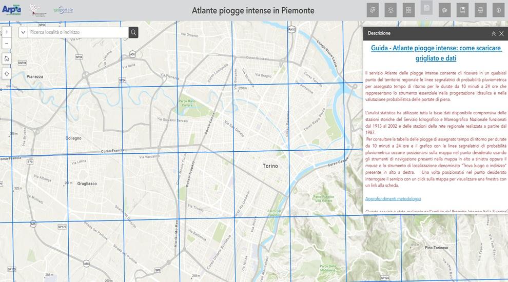 atlante piogge intense
